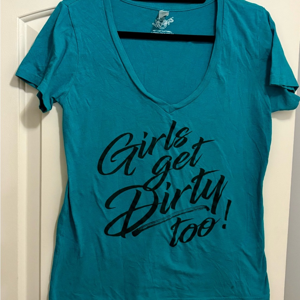 Vixen OFF ROAD Teal Graphic V-Neck T-Shirt